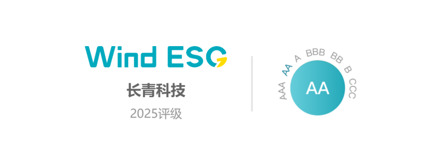 祝賀長青科技榮獲“上市公司W(wǎng)ind ESG AA”評級！